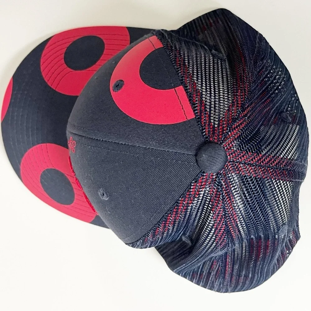 The Classic Phish Red and Blue Trucker’s Cap with Adjustable Snaps - Picture 9 of 9
